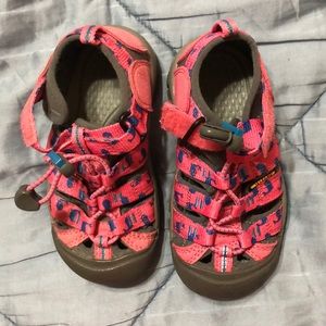 Keen kids pink whale water shoes